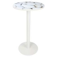 Hoge vergadertafel Easy Ø 60 cm, blad met decoratie - Manutan Expert