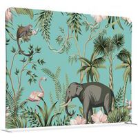 Scheidingswand Textiel 150-150 Dubbelzijdig Kinderhoek Tropisch Dier