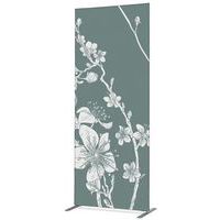 Scheidingswand Textiel Deco Dubbelzijdig Abstract Japans Bloesem Groen