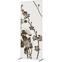 Scheidingswand Textiel Deco Dubbelzijdig Abstract Japans Bloesem bruin