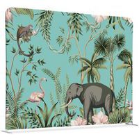 Scheidingswand Textiel 200-150 Dubbelzijdig Kinderhoek Tropisch Dier