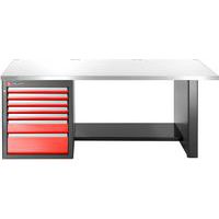 Werkbank laag 7 laden met rvs bovenblad - Facom