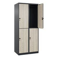 Garderobekast met 2 niveaus Evolo Plus - 4 vakken - C+P