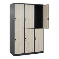 Garderobekast met 2 niveaus Evolo Plus - 6 vakken - C+P