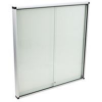 Binnenvitrine 2 deuren, Aantal vellen A4: 12, Bodem materiaal: Staal, Hoogte: 91.9 cm, Magnetisch: ja