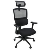 Bureaustoel ergonomisch met hoofdsteun zwart Eros - Manutan Expert