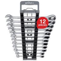 Ratelcombinatiesleutelset met houder - Wiha