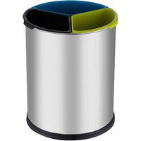 Afvalscheidingsbak rond Open Top 3x3,5 liter - EKO