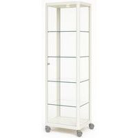 Vitrinekast kolom met wielen - 50x50x200 cm - Sarazino