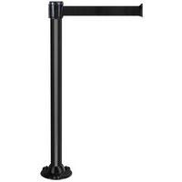 Afzetpaal met uittrekbare band van 3 m - Zwart - Magnetische sokkel - Novap