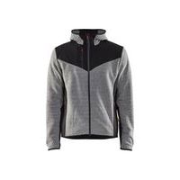 Gebreid jack met softshell Grijs melange/Zwart - Blåkläder
