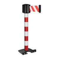 Paal voor buiten, rood-wit, met band 10 m x 10 cm - Viso
