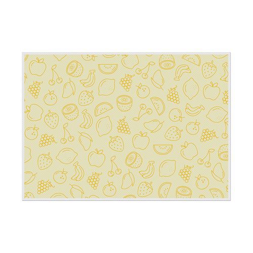 Placemat Fruit Abstract geel