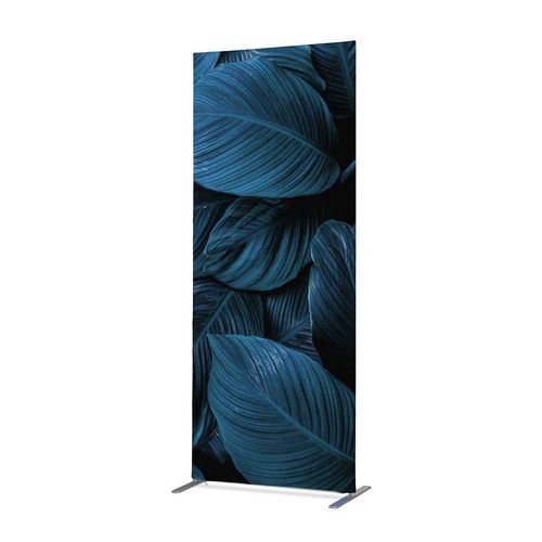 Scheidingswand Textiel Deco Dubbelzijdig Botanische Bladeren blauw