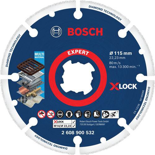 Diamantmetaalschijf EXPERT X-LOCK 115x22.23mm - Bosch