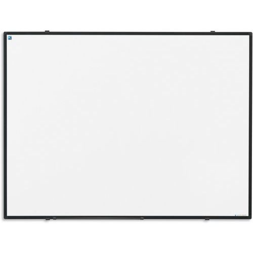 Whiteboard, wit emaille, Softline - zwart profiel - Smit Visual