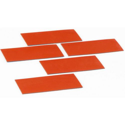 Symbool Rechthoek rood, set van 5 stuks - Smit Visual