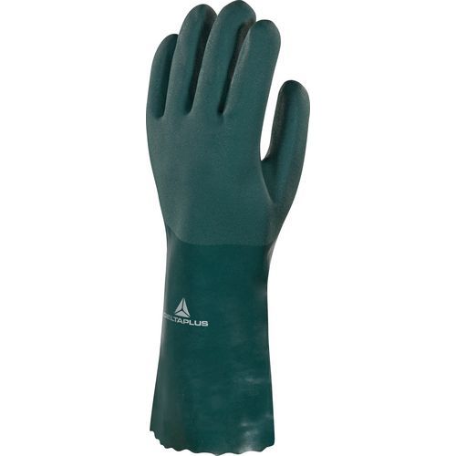 Handschoen PVC groen - lengte 35 Cm