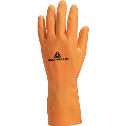 Handschoen zwaar Latex oranje Venipro 450