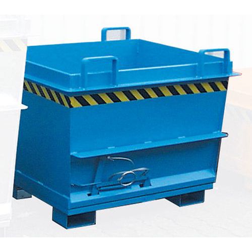Bodemklepcontainer blauw - BKB - 1 compartiment - Op sokkel - 500 tot 1000 l