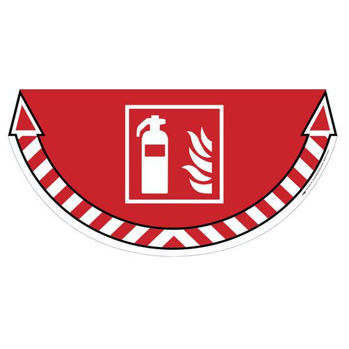 Sticker voor vloer - brandblusser