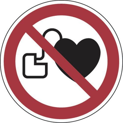 Verbodsbord - Verboden toegang voor personen met een pacemaker - Aluminium