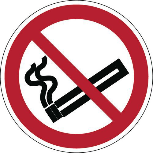 Verbodsbord rond - Verboden te roken - Hard