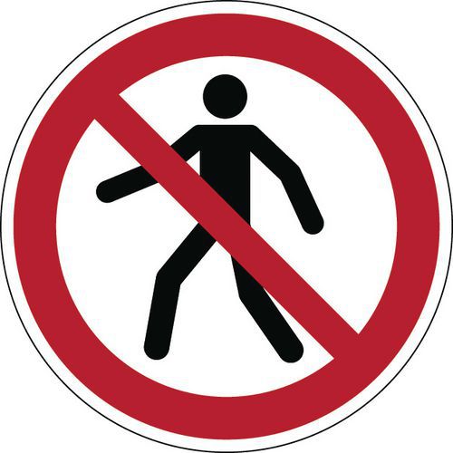 Verbodsbord rond - Verboden voor voetgangers - Hard