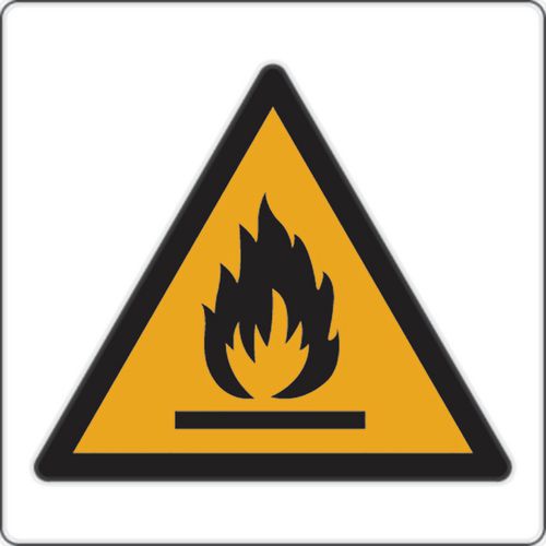 Waarschuwingsbord - Brandgevaarlijke stoffen - Aluminium