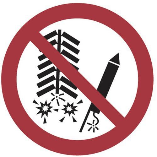 Verbodsbord - Vuurwerk afsteken verboden - Aluminium