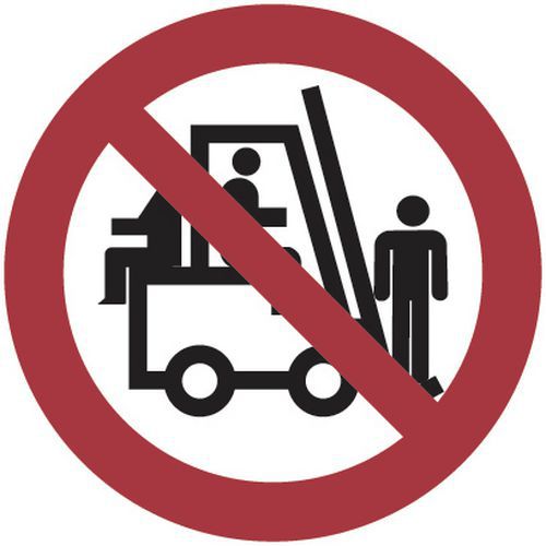 Verbodsbord - Verboden personen te vervoeren - Aluminium