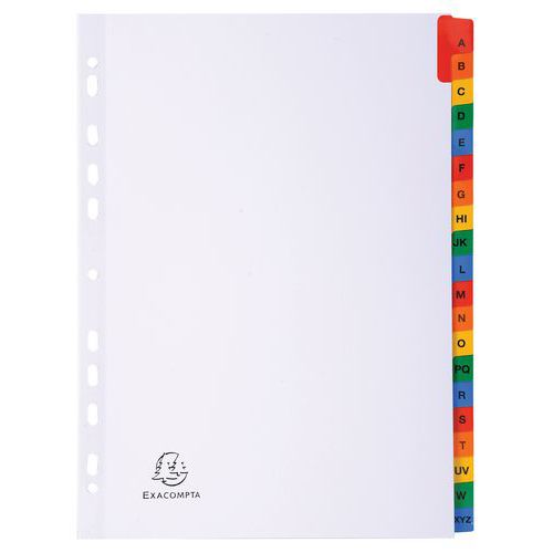 Alfabetische tabbladen Exacompta - Wit karton 160 g - A4