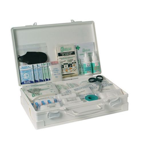 EHBO-koffer voor 8 tot 10 personen - Polypropyleen wit