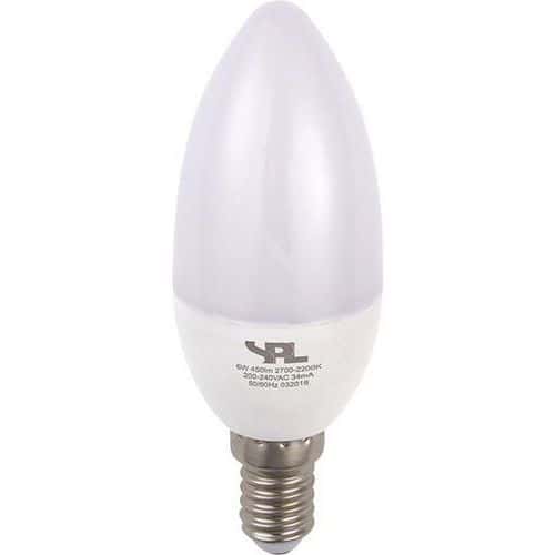 Ledlamp Candle E14 C37 van 4 tot 6 W met regelbare temperatuur - SPL