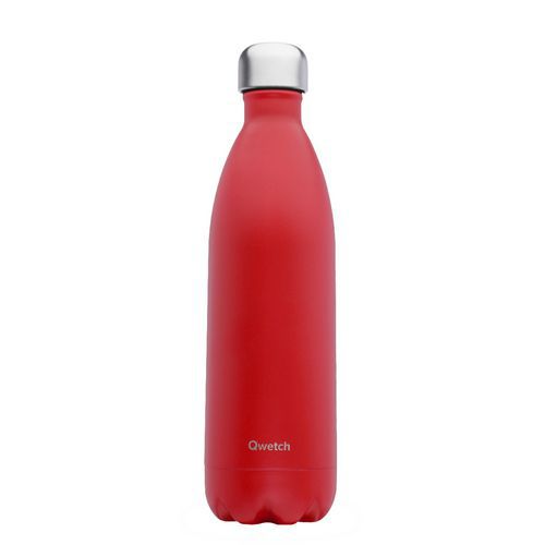 Thermosfles 1 l mat rood - Qwetch