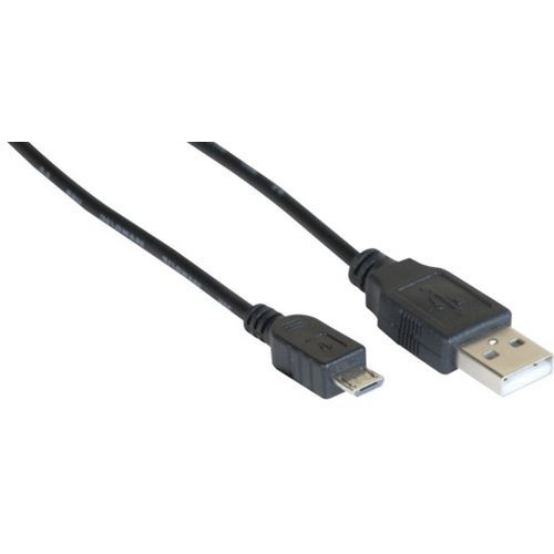 Kabel USB 2.0 eco A / MICRO B zwart - 0,5 mtr.