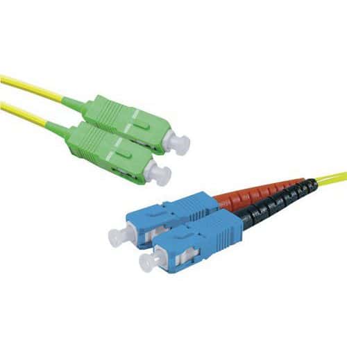 Kabel Duplex draadbrug OS2 SC-APC/SC-UPC geel 3 m