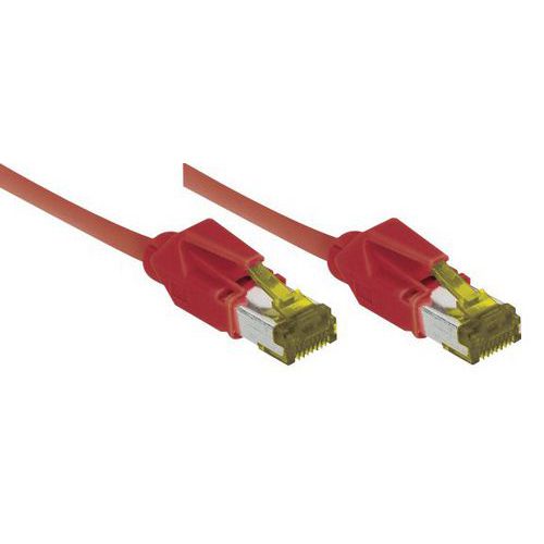 Netwerksnoer RJ45 op Kabel CAT 7 S/FTP LSOH SNG rood 3 m