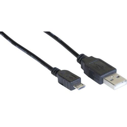 Kabel USB 2.0 ECO A / MICRO B zwart 3 M