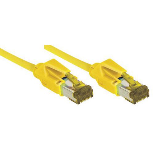 Netwerksnoer RJ45 op Kabel CAT 7 S/FTP LSOH SNG geel 0.3 m