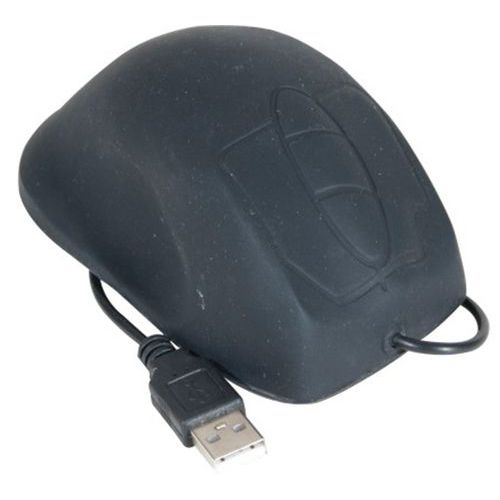 Muis waterdicht - silicone USB/PS2 zwart