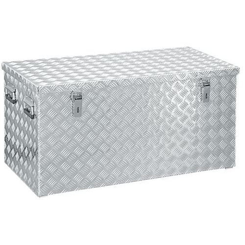 Transportkoffer aluminium met diamant plaat textuur