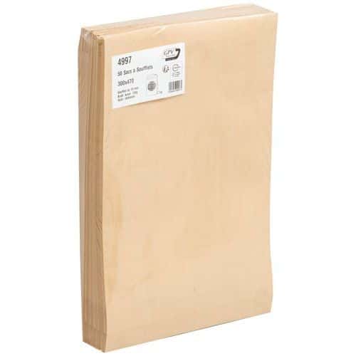 Envelop van kraftpapier bruin 130 g - Met kleppen - Pakket van 50