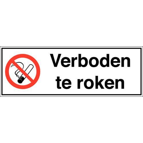 Verbodsbord - Verboden te roken - Zelfklevend