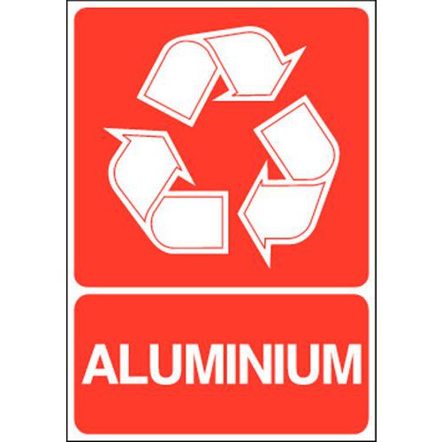 Signaalbord voor afvalscheiding - Aluminium