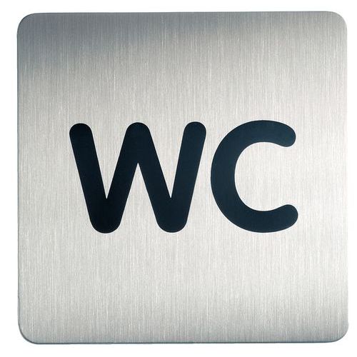 Vierkant design-pictogram toilet - Wc