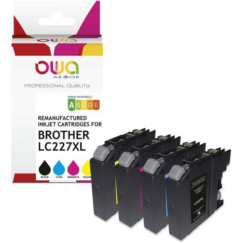 Inktcartridge refurbished Brother LC225XL/LC227XL 4 kleur