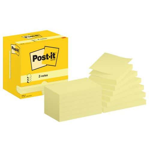 Z-Notes Post-it® 76x127 mm 12 blokken geel - Post-it®