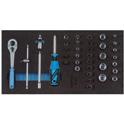 Dopsleutelset 1/4 in 1/3 Check-Tool-module 1500CT1-20 - Gedore