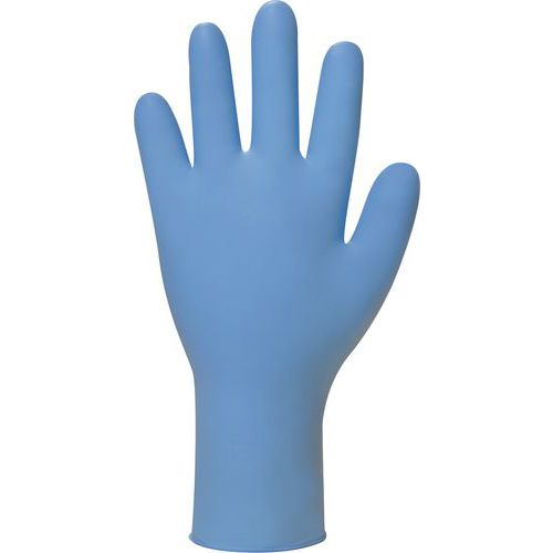 Wegwerphandschoenen van nitril met chemische weerstand, blauw, poedervrij - Polyco